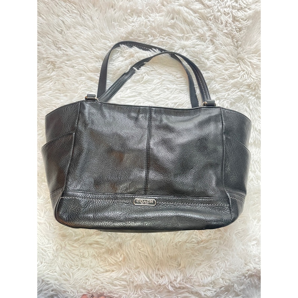 Coach Park Carrie Pebbled Leather Tote Bag - Picture 3 of 15